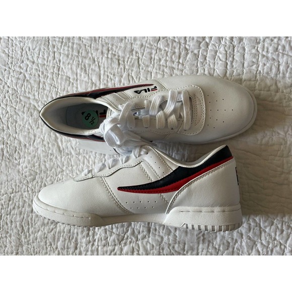 Fila Original Fitness Denim Mens White Leather Lifestyle Sneakers Shoes 8.5 main image 5